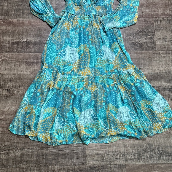 Anthropologie Odetta Ruffled V-Neck Maxi Dress - Picture 10 of 15